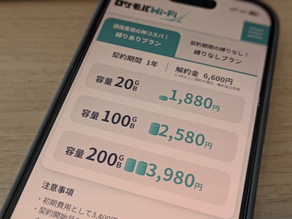 法人・個人事業主向け「ロケモバWi-Fi」
