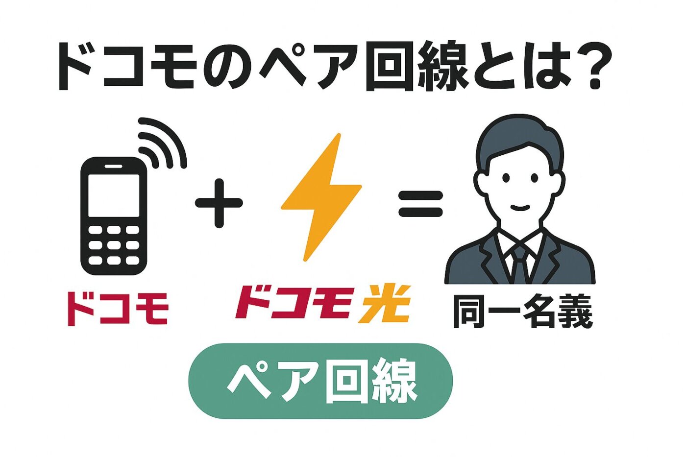 ペア回線はドコモスマホとドコモ光がセットになり割引対象になる回線のこと