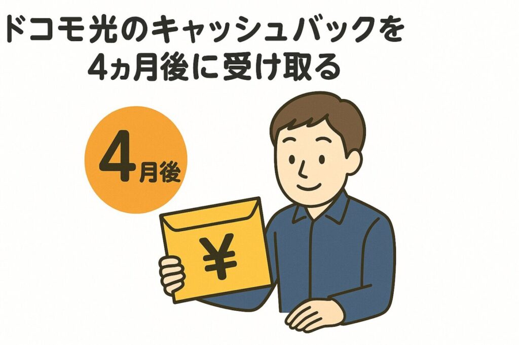 ドコモ光申し込み特典のキャッシュバックを受け取る