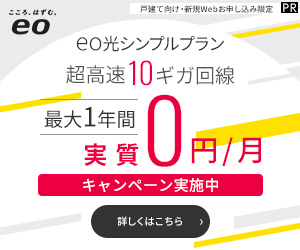 eo光10ギガのシンプルプランは最大1年間実質無料
