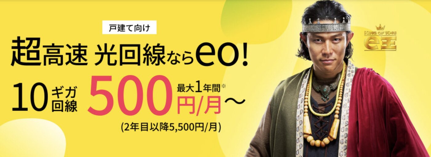 eo光シンプルプランは12ヶ月は500円から使える圧倒的に安い光回線