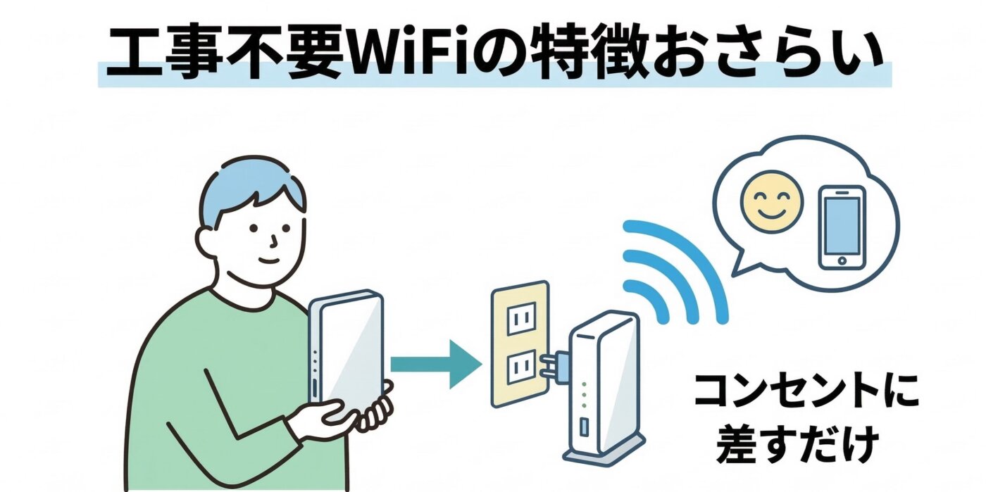 【デメリットを知る前に】工事不要Wi-Fiの特徴をおさらい