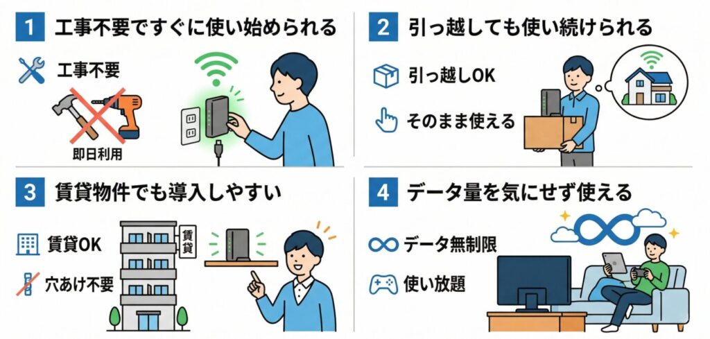 ホームルーターのメリット