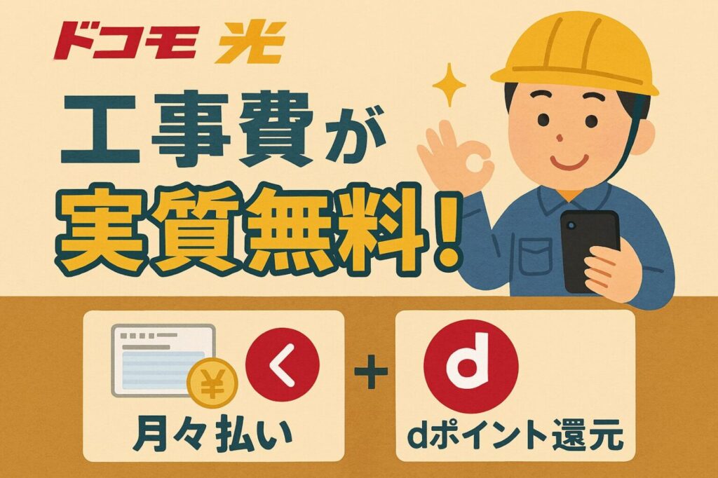 2025年4月現在では工事費は実質無料