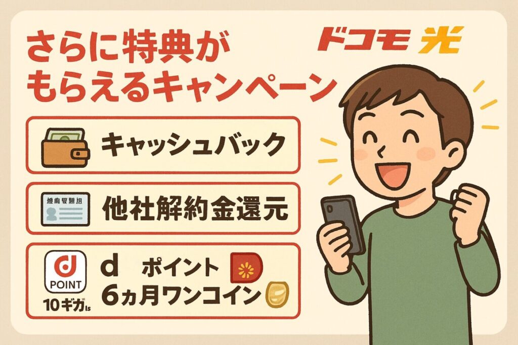 工事費が実質無料な上に特典がもらえるキャンペーン