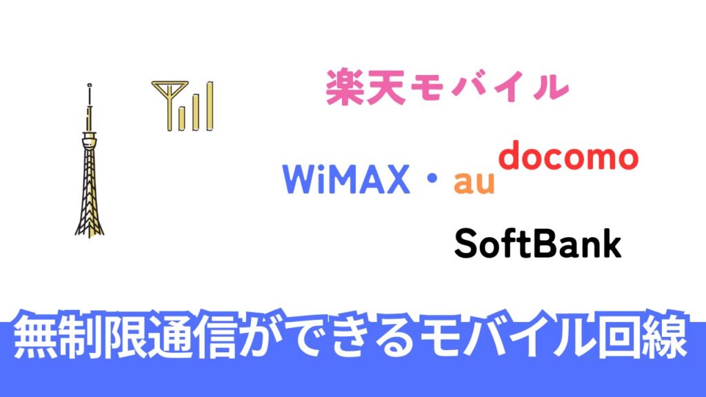 無制限で使えるポケットWiFiの回線の種類