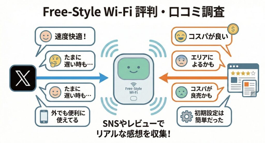 Free-Style Wi-Fiの評判・口コミは？SNSやレビューを調査