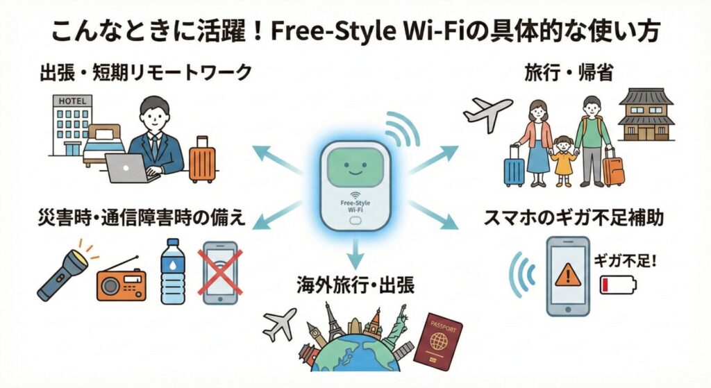 こんなときに活躍！Free-Style Wi-Fiの具体的な使い方