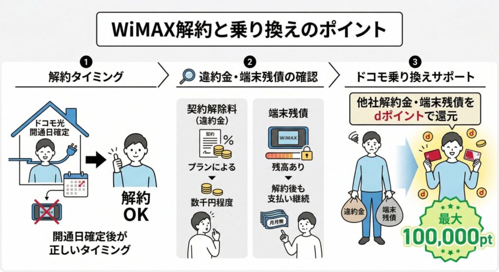 WiMAXの解約タイミングと違約金・端末残債を確認しよう