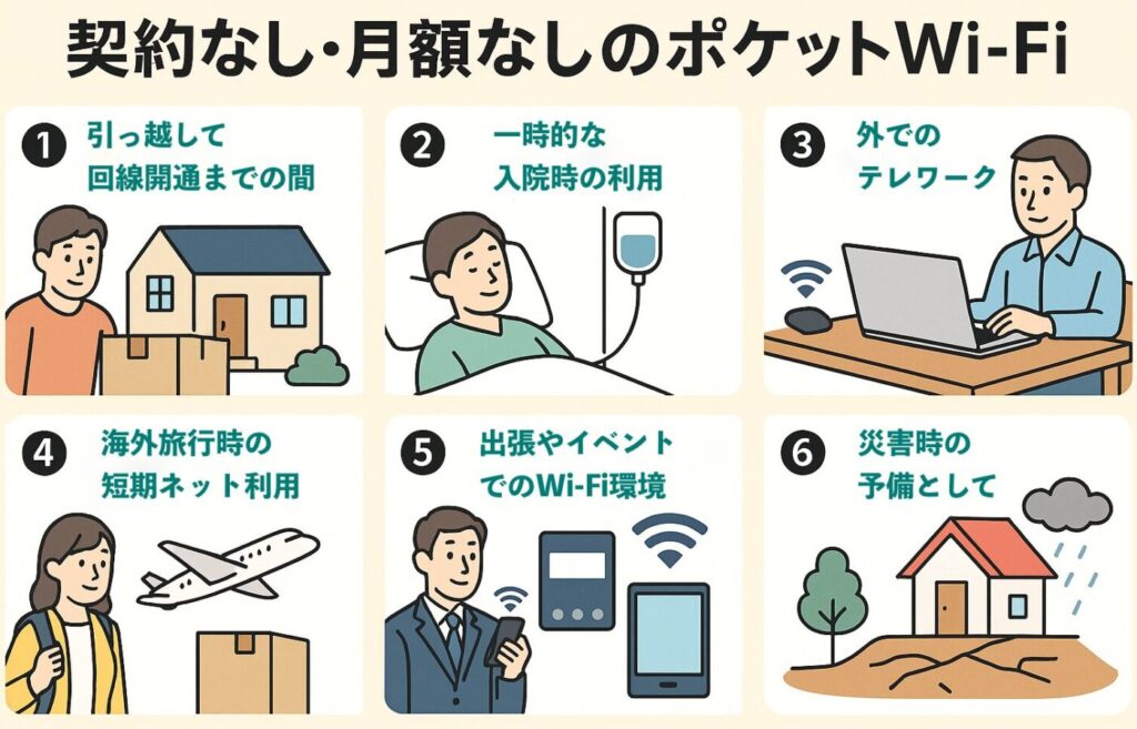 契約なし・月額なしのポケットWi-Fiを選ぶなら？プリペイド型が最適な理由