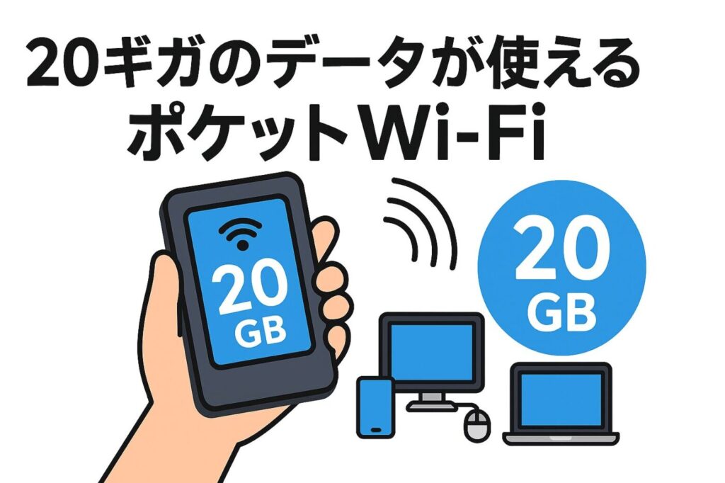 20ギガのパケットデータを使えるWiFiプランを比較