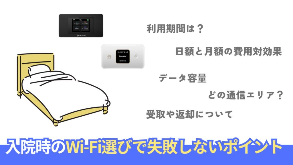 入院時のWi-Fi選びで「損しない」ための5つのチェックポイント