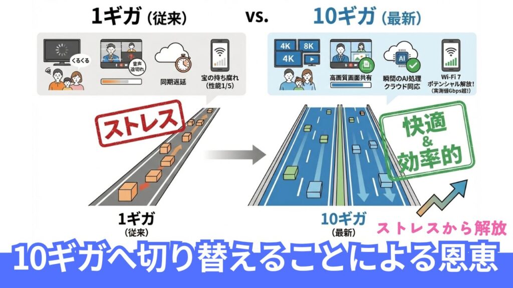 10ギガ光回線は本当に必要か?1ギガとの決定的な違いと実測値